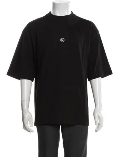 Pre-owned Marcell Von Berlin Graphic Print Mock Neck T-shirt W/ Tags In Black