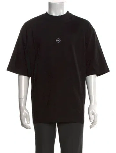 Pre-owned Marcell Von Berlin Graphic Print Mock Neck T-shirt W/ Tags In Black