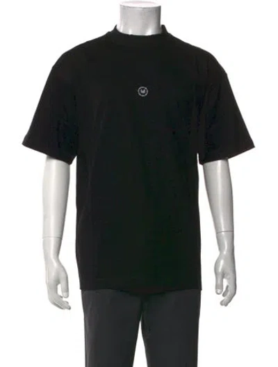 Pre-owned Marcell Von Berlin Graphic Print Mock Neck T-shirt W/ Tags In Black