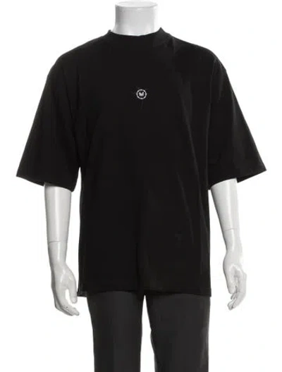 Pre-owned Marcell Von Berlin Graphic Print Mock Neck T-shirt W/ Tags In Black