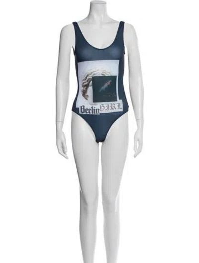 Pre-owned Marcell Von Berlin Graphic Print One-piece In Black