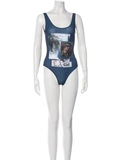 Pre-owned Marcell Von Berlin Graphic Print One-piece In Purple