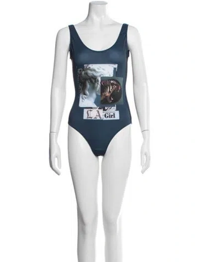 Pre-owned Marcell Von Berlin Graphic Print One-piece In Purple