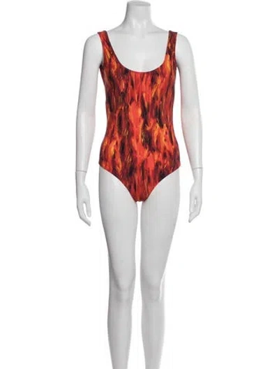 Pre-owned Marcell Von Berlin Graphic Print One-piece W/ Tags In Black