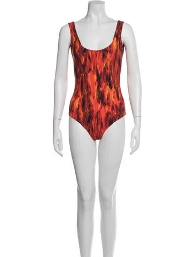 Pre-owned Marcell Von Berlin Graphic Print One-piece W/ Tags In Black