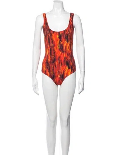 Pre-owned Marcell Von Berlin Graphic Print One-piece W/ Tags In Black
