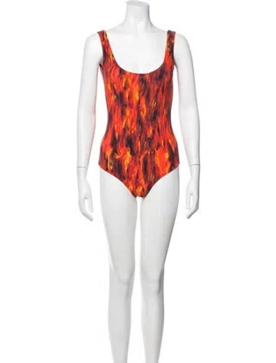 Pre-owned Marcell Von Berlin Graphic Print One-piece W/ Tags In Black