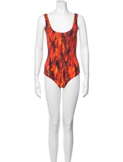 Pre-owned Marcell Von Berlin Graphic Print One-piece W/ Tags In Black