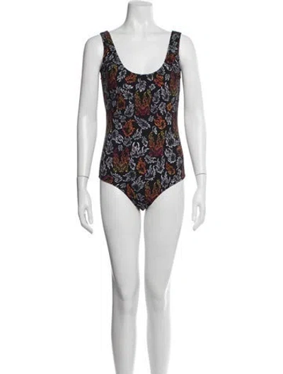 Pre-owned Marcell Von Berlin Graphic Print One-piece W/ Tags In Black