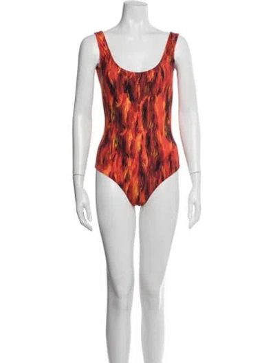 Pre-owned Marcell Von Berlin Graphic Print One-piece W/ Tags In Black