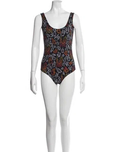 Pre-owned Marcell Von Berlin Graphic Print One-piece W/ Tags In Purple
