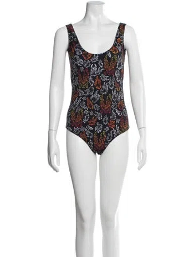 Pre-owned Marcell Von Berlin Graphic Print One-piece W/ Tags In Purple