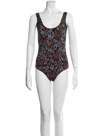 Pre-owned Marcell Von Berlin Graphic Print One-piece W/ Tags In Purple