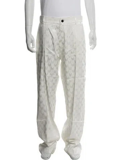 Pre-owned Marcell Von Berlin Graphic Print Pants In White