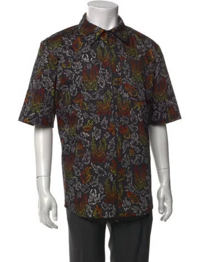 Pre-owned Marcell Von Berlin Graphic Print Short Sleeve Shirt W/ Tags In Black