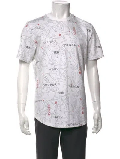 Pre-owned Marcell Von Berlin Graphic Print Short Sleeve Shirt In White
