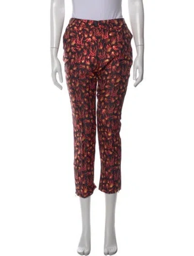 Pre-owned Marcell Von Berlin Graphic Print Straight Leg Pants W/ Tags In Multi