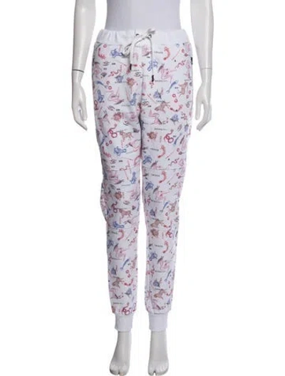 Pre-owned Marcell Von Berlin Graphic Print Sweatpants W/ Tags In White