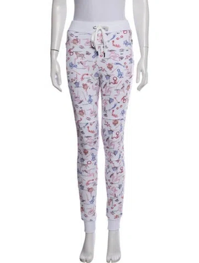 Pre-owned Marcell Von Berlin Graphic Print Sweatpants W/ Tags In White
