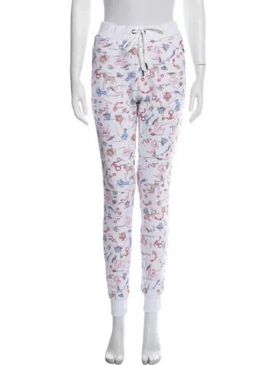 Pre-owned Marcell Von Berlin Graphic Print Sweatpants In White