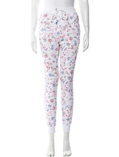 Pre-owned Marcell Von Berlin Graphic Print Sweatpants In White