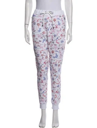 Pre-owned Marcell Von Berlin Graphic Print Sweatpants In White