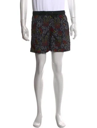 Pre-owned Marcell Von Berlin Graphic Print Swim Trunks W/ Tags In Black