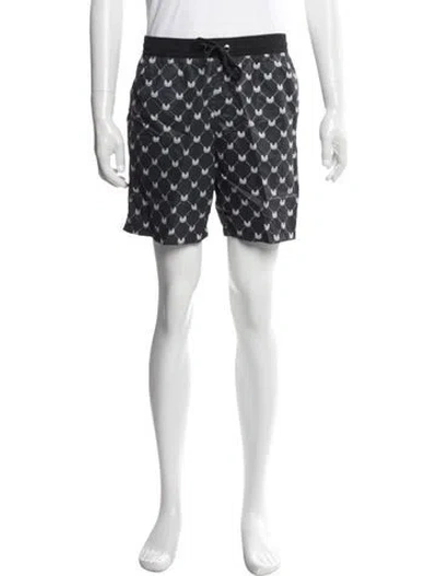 Pre-owned Marcell Von Berlin Graphic Print Swim Trunks W/ Tags In Blue/green