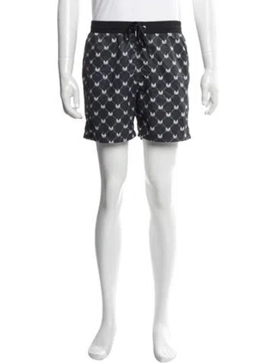 Pre-owned Marcell Von Berlin Graphic Print Swim Trunks W/ Tags In Blue/green