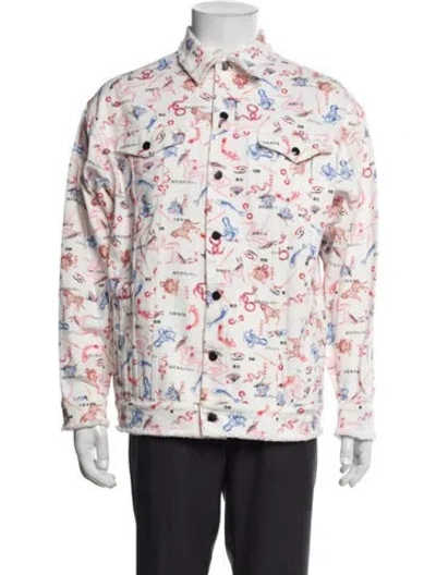 Pre-owned Marcell Von Berlin Graphic Print Trucker Jacket W/ Tags In Neutral