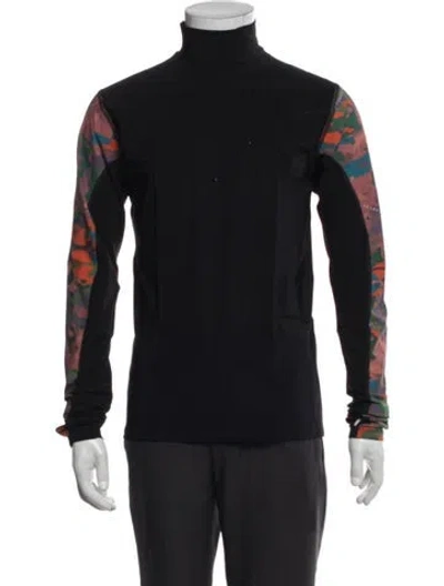 Pre-owned Marcell Von Berlin Graphic Print Turtleneck T-shirt W/ Tags In Black