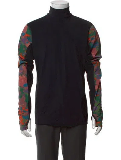 Pre-owned Marcell Von Berlin Graphic Print Turtleneck T-shirt W/ Tags In Black