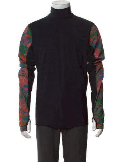 Pre-owned Marcell Von Berlin Graphic Print Turtleneck T-shirt W/ Tags In Black