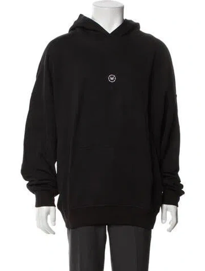 Pre-owned Marcell Von Berlin Graphic Print V-neck Hoodie In Black