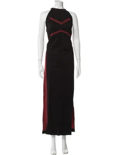 Pre-owned Marcell Von Berlin Halterneck Long Dress W/ Tags In Black