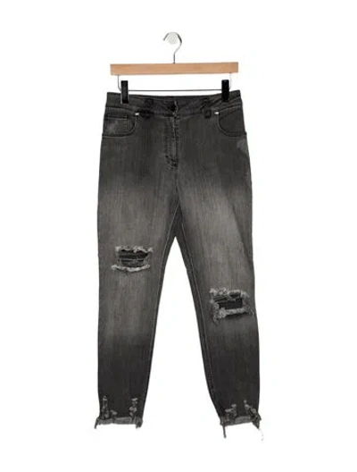 Pre-owned Marcell Von Berlin High-rise Skinny Leg Jeans In Grey