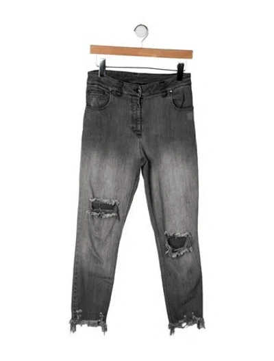 Pre-owned Marcell Von Berlin High-rise Skinny Leg Jeans In Grey