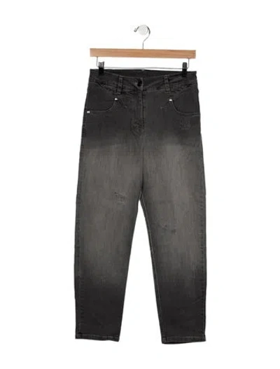 Pre-owned Marcell Von Berlin High-rise Straight Leg Jeans In Gray