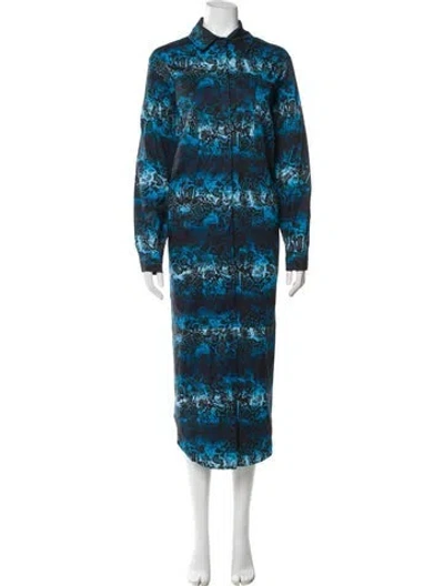 Pre-owned Marcell Von Berlin Lace Pattern Long Dress W/ Tags In Blue