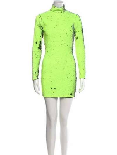 Pre-owned Marcell Von Berlin Lace Pattern Mini Dress W/ Tags In Green