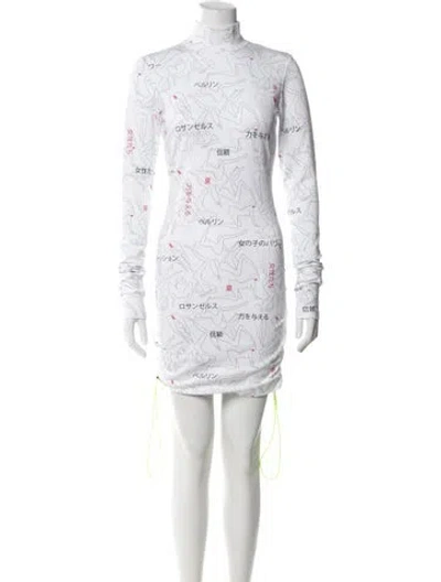 Pre-owned Marcell Von Berlin Lace Pattern Mini Dress In White