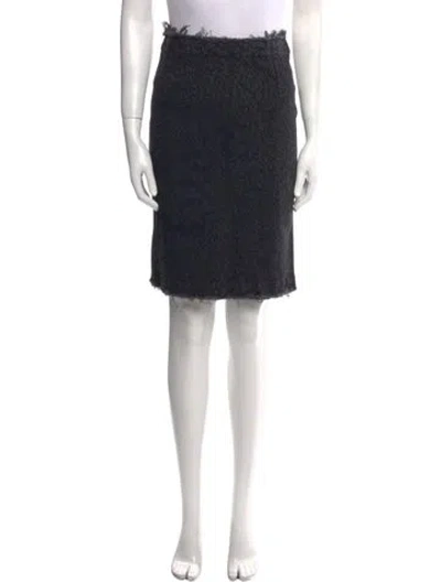 Pre-owned Marcell Von Berlin Lace Trim Embellishment Knee-length Skirt In Black