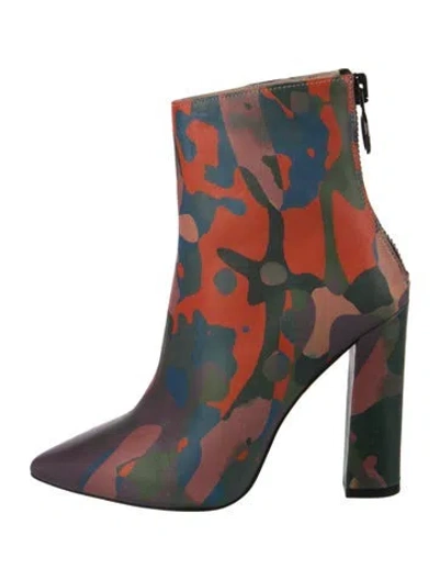 Pre-owned Marcell Von Berlin Leather Printed Boots In Green