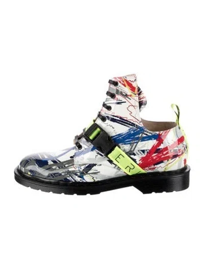 Pre-owned Marcell Von Berlin Leather Printed Boots In Green