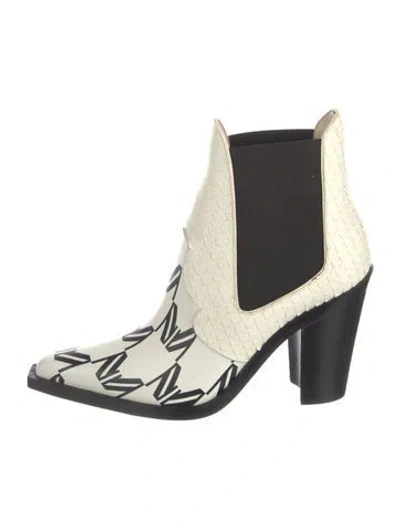 Pre-owned Marcell Von Berlin Leather Printed Chelsea Boots In Multi