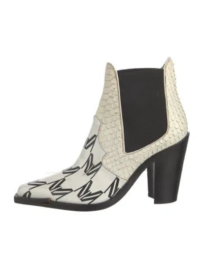 Pre-owned Marcell Von Berlin Leather Printed Chelsea Boots In Multi