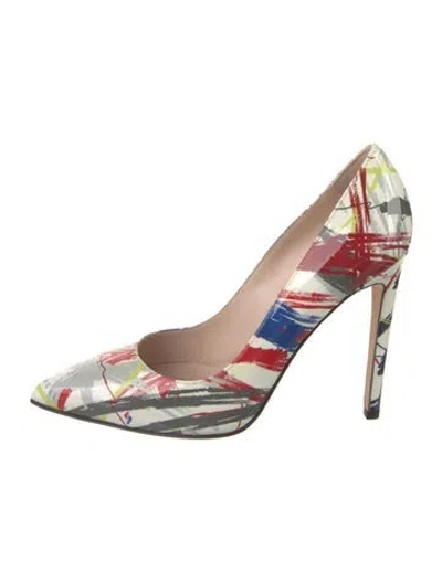 Pre-owned Marcell Von Berlin Leather Printed Pumps In White