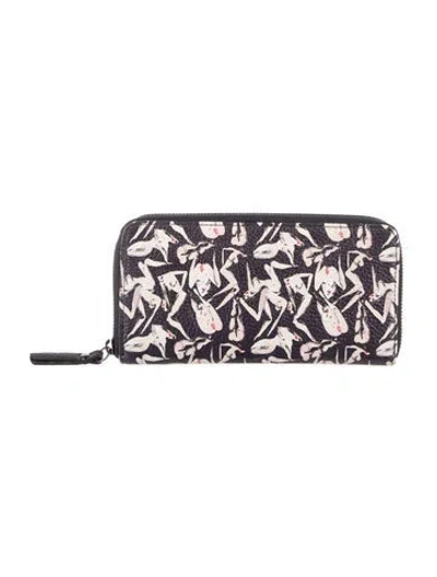 Pre-owned Marcell Von Berlin Leather Printed Wallet In Blue