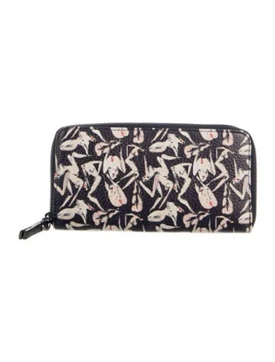 Pre-owned Marcell Von Berlin Leather Printed Wallet In Blue