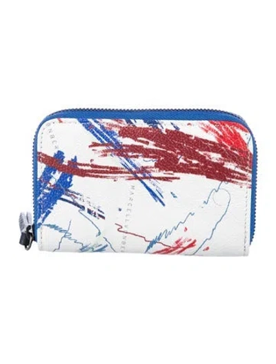 Pre-owned Marcell Von Berlin Leather Printed Wallet W/ Tags In Multi